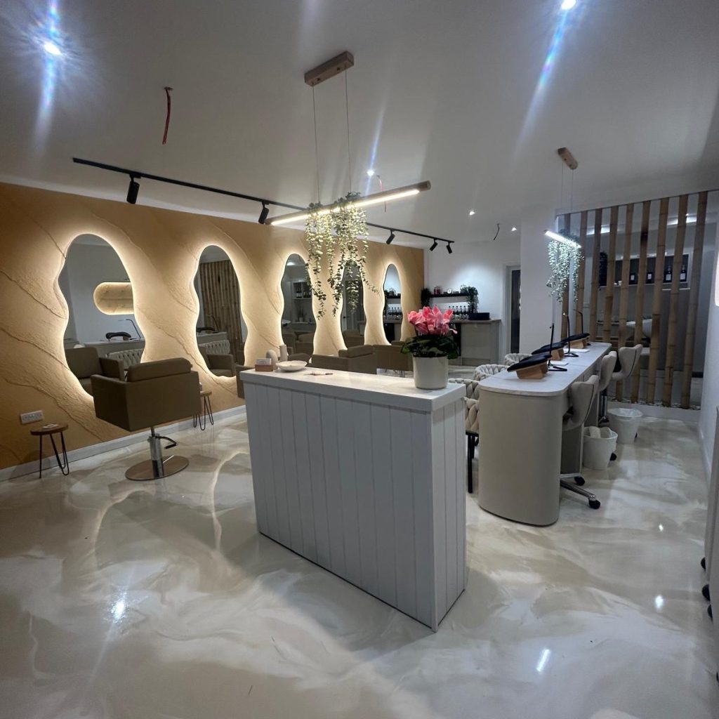 Epoxy Resin Floor in Beauty Salon in Romiley 2