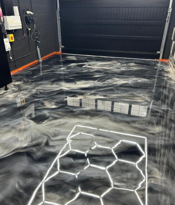 High Gloss Epoxy Resin Garage Floor Metallic UK